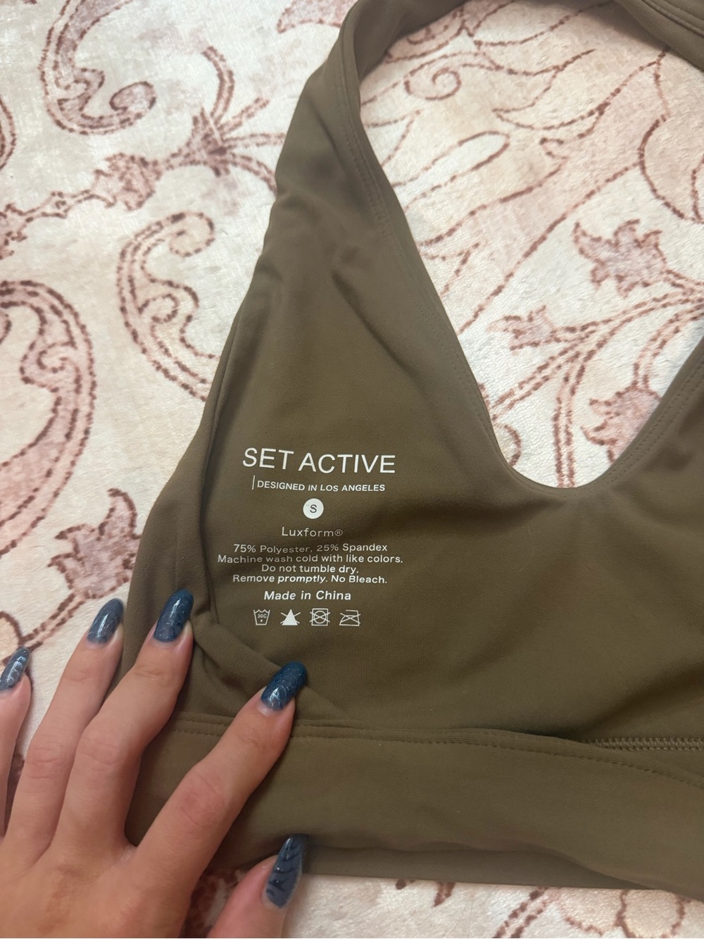 brown Set Active halter bra - Picture 2 of 3